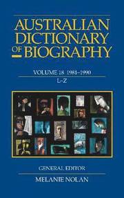 Australian Dictionary of Biography V18 L-Z