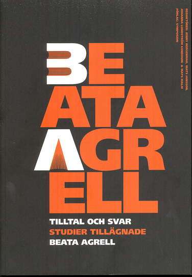Tilltal Och Svar - Studier Tillägnade Beata Agrell