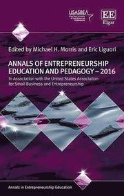 Annals of Entrepreneurship Education and Pedagogy - 2016