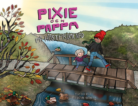 Pixie Och Pappa På Höstpromenad
