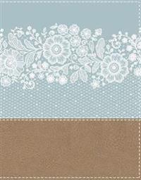 NIV, Journal the Word Bible, Large Print, Imitation Leather, Blue/Tan: Reflect, Journal, or Create Art Next to Your Favorite Verses